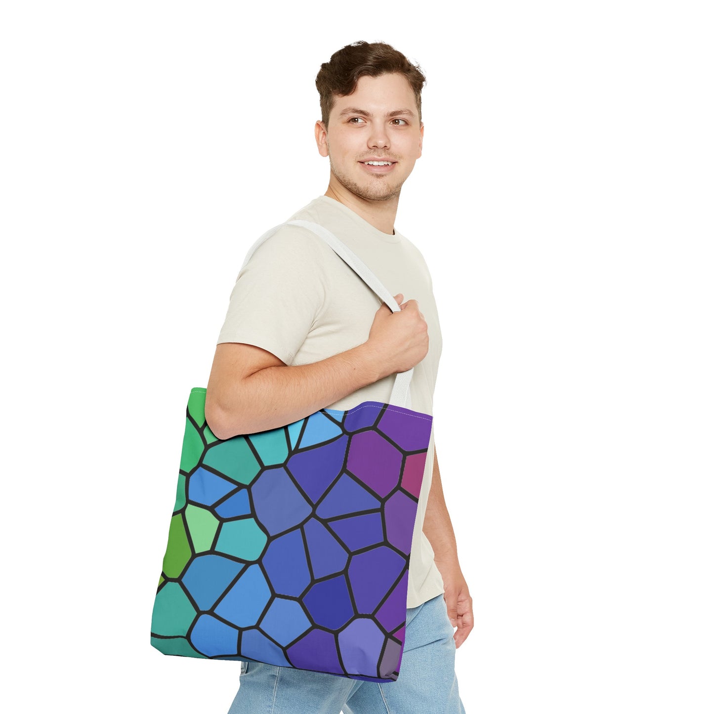 Dark Stained Glass Tote Bag