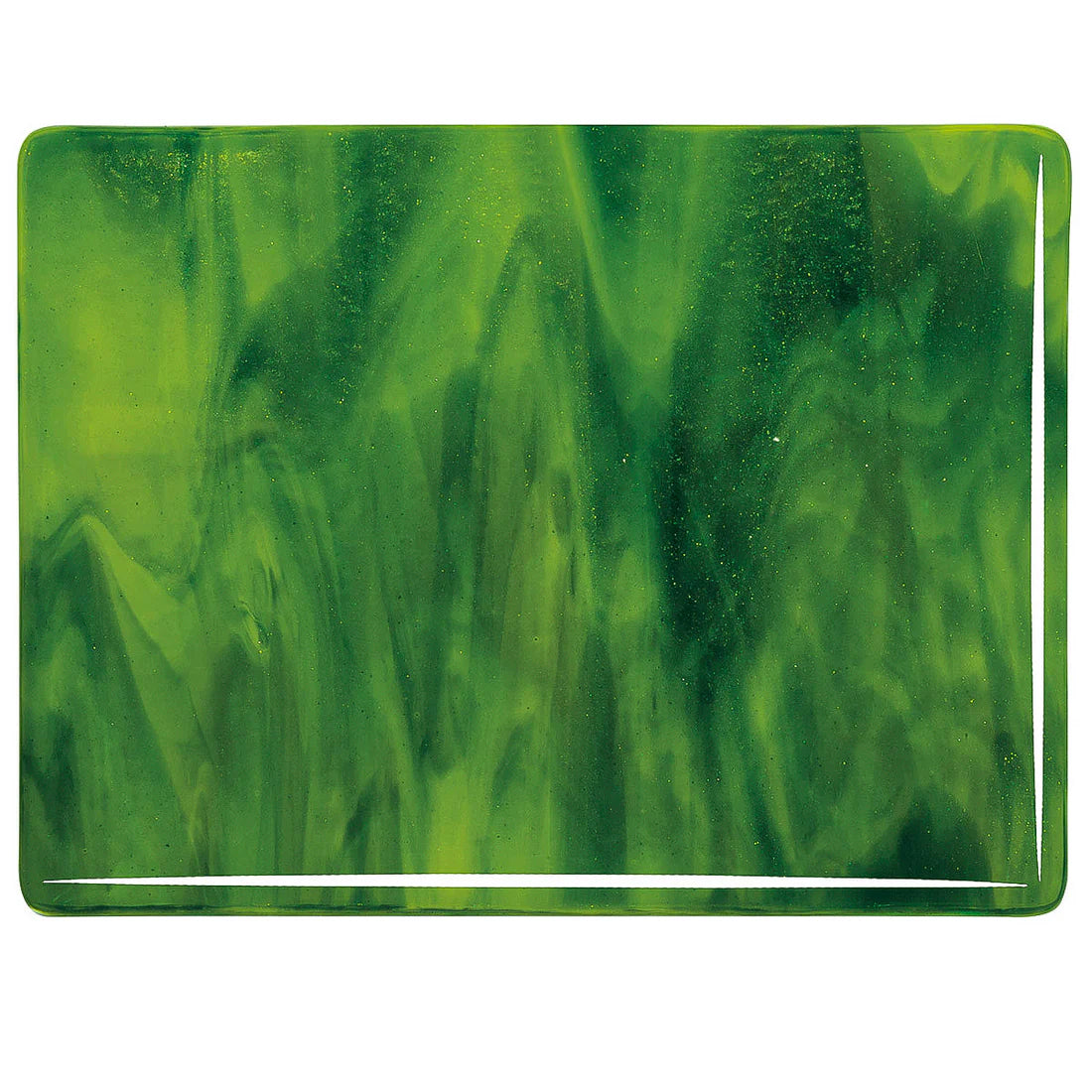 Yellow Opalescent, Deep Forest Green Transparent 2-Color Mix, 3 mm