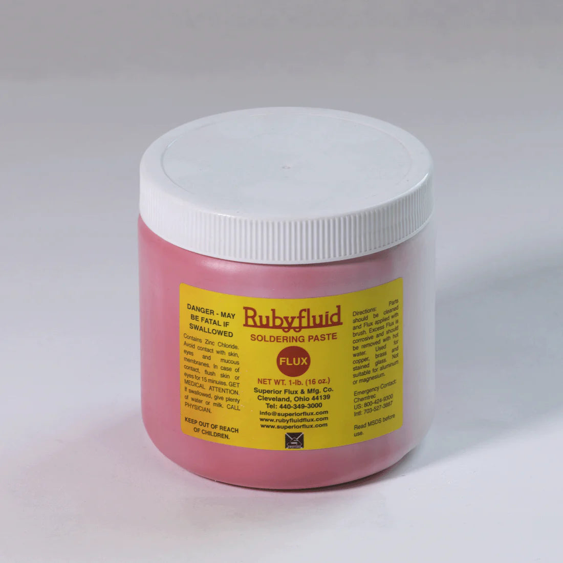 Ruby Red Flux Paste, 16 Oz. Jar