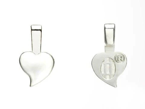 Silver-Plated Heart Bail - Small