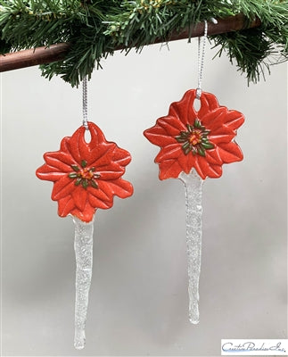 Poinsettia Ornaments/Stakes (CPI LF216)