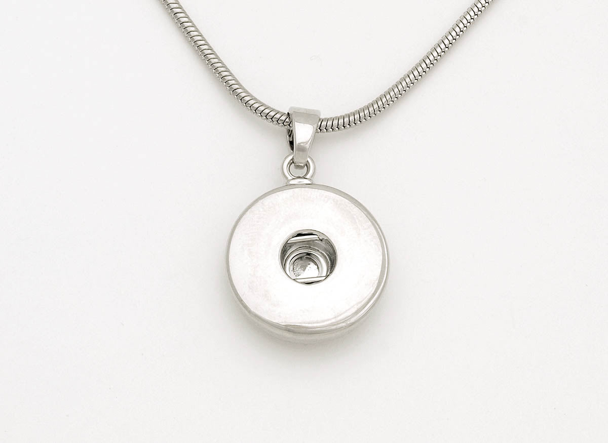 Necklace with Chain and One Flat Disk