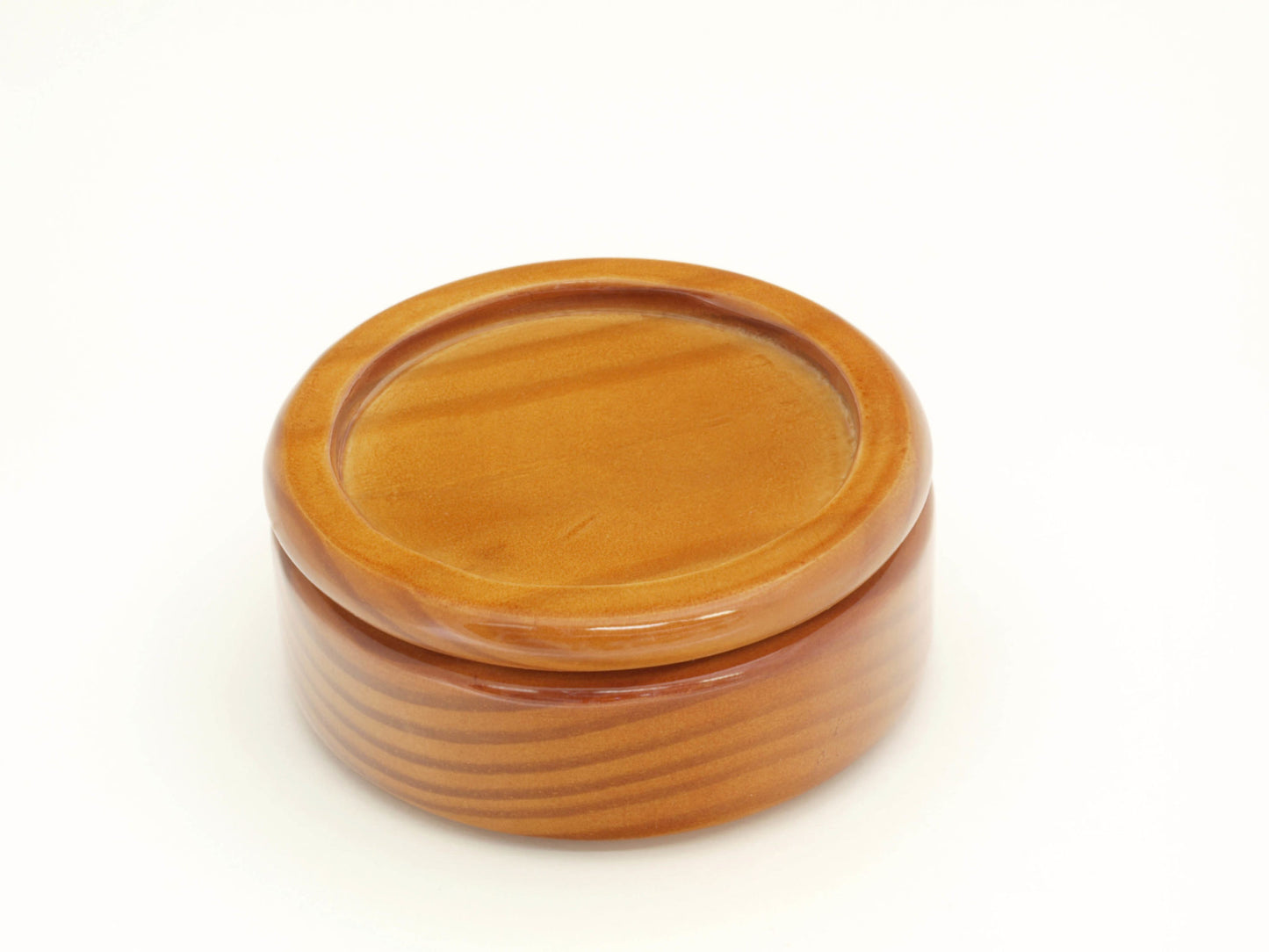 Round Wood Box - Clear Finish